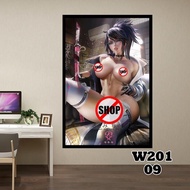 ▬♞ Genshin impact โปสเตอร์ผ้าใบ Arlecchino Yelan k son เซ็กซี่ HD ขนาดใหญ่ wall art ภาพวาดตกแต่งภาพว