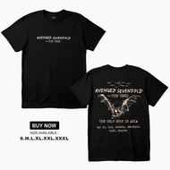 2024 TSHIRT A7X AVENGED SEVENFOLD TOUR 220GSM HIGH COLLAR VINTAGE PRINT SERAP OVERSIZE CUTTING KAIN 