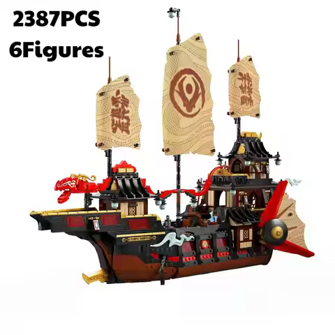 2025 New 71848 Temple Bounty Building Blocks Ship Classic Sailboat Bricks Assembly Toys for Kids Chr