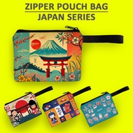 ZIPPER POUCH BAG JAPAN SERIES – SOUVENIR GIFT MINI WALLET GIFT KAWAII BABY KIMONO MOTIF JAPANESE RIS