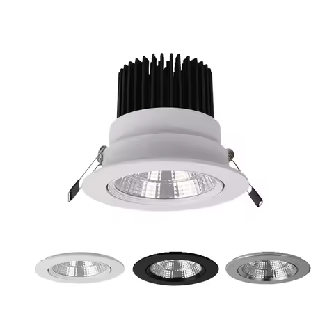 12V 3W COB Spot LED Downlight for Cabinet Ceiling Lighting 270-330lm Aluminum Cut Out Hole 68-75mm