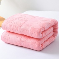 LZD Pure Cotton Solid Color Jacquard Towel Quilt Soft Skin-friendly Air Conditioner Blanket 4/5/6fee