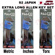 100% MADE IN JAPAN S2 MATERIAL ALLEN KEY SET EXTRA LONG BALL POINT HEAVY-DUTY TYPE METRIC INCHES TOR
