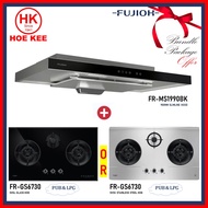 (HOOD + HOB) Fujioh MS1990R Slimline hood + FH-GS6730 SVGL/SVSS 3-Burner Hob