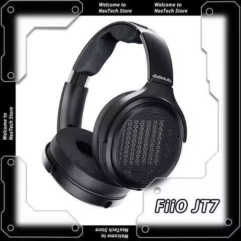 FiiO JT7 Magnetic Audiophile Headphones Over-Ear Planar with 95x86mm Planar Driver design 4.4mm/3.5m