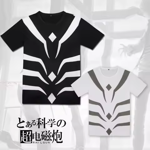 Anime Toaru Majutsu no Index "Scientific Railgun" Accelerator Cosplay Costume Unisex Fashion T-shirt