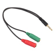 kangshaibi 3.5mm Male to 2 Female Jack Audio Mic Headset Splitter Adapter Cable Convertor