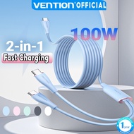 Vention PD 100W USB C Charging Cable 2 IN 1 Type C To C Cable 5A Compatible With iPad IPhone15