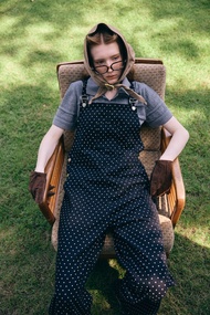 POLKA DOT OVERALL เอี๊ยมกางเกงลายจุด สินค้าพร้อมส่ง