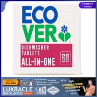 [sgstock] Ecover Ecover All-in-one Dish Washer Tablets 68s, 68 count