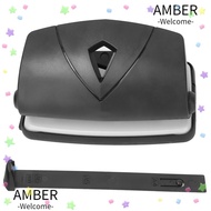 AMBER Hole Slot Puncher, Black Practical 2 Hole Puncher, Durable with Positioning Ruler 2 Hole Conve
