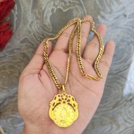 24k gold plated coin necklace