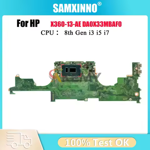 DA0X33MBAF0 For HP Spectre X360 13-AE Laptop Motherboard With i5 i7 8th Gen CPU 8GB 16GB RAM 941883-