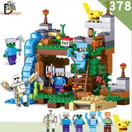 MY WORLD Lego Toy Minecraft Cave Minifigures/ Village House