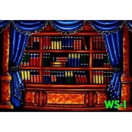 Bookshelf Graduation Photo Background WS-01 Studio Photo