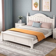 MeeBan เตียงนอนไม้สน เตียง ทรงสวยคลาสสิค เพิ่มความหรูหราในห้องของคุณ พร้อมส่ง 3.5 ฟุต เแบบไม่มีลิ้นชัก