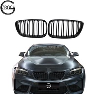 Car accessories for BMW 2 series F22 2014-2018 bodykit glossy black car grilles front bumper grills