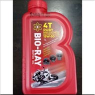 ( NEW STOCK ) BIO-RAY 4T 15W-50 SEMI SYNTHETIC MOTORCYCLE OIL 4T