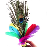 With Peacock Feather Colorful Lotus Shuttlecock Feather Competition Goose Feather Wide Shuttlecock Q