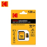 Kodak Micro SD การ์ดหน่วยความจำชั้น10 32GB 64GB 128GB U3 256GB 4K ความเร็วสูง cartao de memoria หน่วยความจำแฟลช TF mecard C10