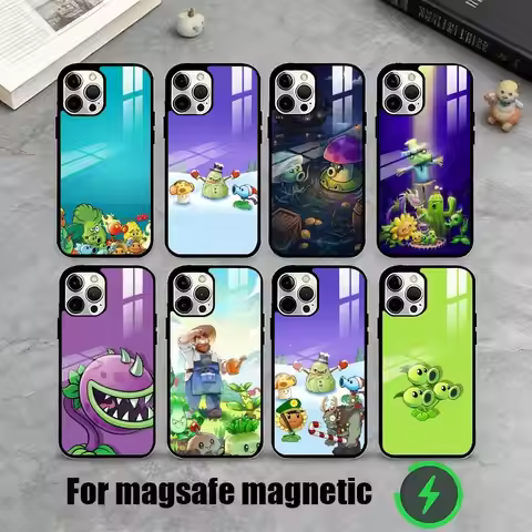 Game Plants vs. Zombies Phone Case For iPhone17,16,15,14,13,12,11 Plus,Pro Max Magnetic For Magsafe