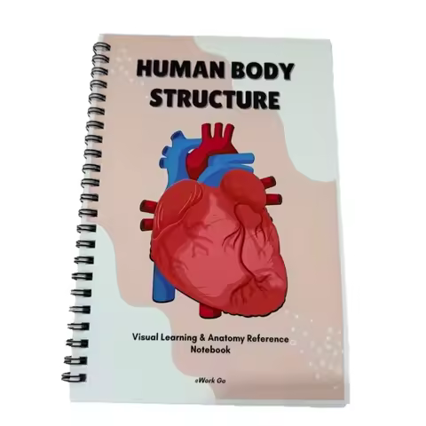Detailed Human Body Workbook Perfect For Biology And Nursing Education Use D2RC