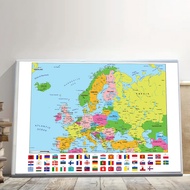 #BEST# POSSBAY MAP-European Map-Political Distribution-with Flags,Educational Poster for Home Classr