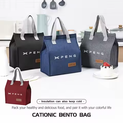 Car Logo Portable Bento Bag Insulated Bag Lunch Box Travel Picnic Case For Xiaopeng Xpeng N5 P5 P7 P