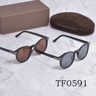 Tom FORD Sunglasses FORD TF0591 Sheet Polarized Sunglasses Round Frame Live Glasses