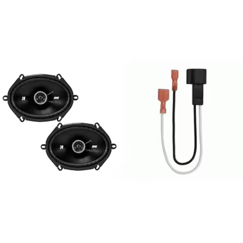 Ford F-150 1999-2014 front/rear door speakers 6x8 inch coaxial DS Series upgrade kit 2-pack with har