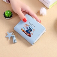 Stitch Wallet Card Wallet Tassel Mini Coin Purse Cartoon Wallet Cute Wallet Short Zipper Wallet