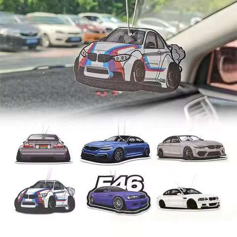 JDM Car Air Freshener Hanging Auto Rearview Mirror Perfume Pendant Solid Paper Fragrance For BWM F30