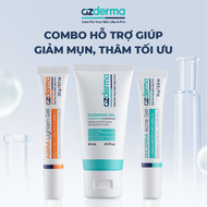 Combo giúp giảm mụn ngừa thâm tối ưu Azderma Zincerra Acne Gel 15g Cleansing Gel Azderma 60ml Azera