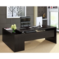 180x140x90cm L Shape Boss director manager Black Hitam DESK CEO computer besar pejabat besar table m