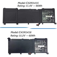 C32N1415 C41N1416ASUS ZenBook Pro UX501J UX501L ROG G501 G501VW G601JW N501JW Laptop Battery 4CELL 1