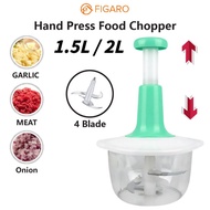 FIGARO Household Manual Food Processor Garlic Chopper Blender 绞肉机 Grinder Blender Chopper Food Chopp