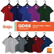 JCP x OREN SPORT T Shirt Baju Budak Lelaki Perempuan 100% Microfiber Kids Plain Quick Dry Tshirt Kosong Group B - QD68