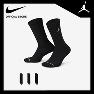 Jordan Everyday Cush Poly Crew 3 Pairs Socks - Black จอร์แดน ถุงเท้าข้อยาว Everyday Cush Poly (3 คู่