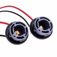 Black ABS 1156 LED Turn Light Bulb Base Socket Wiring Harness Adapter Connector 2Pcs Car Parts