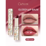 CATKIN 2PCS Glossy Lip Balm Non-Sticky Plump Lip Gloss Watery Light Lipstick Lip Cheek Dual-use Make