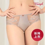 Triumph-FLORALE Rose Lily Series Mid-Waist Flat Pants M-EEL Soft Gray|87R2488 QK