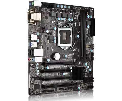 ASRock B75M-GL R2.0 Motherboard Intel B75 DDR3 16GB Micro ATX support i7-3770 i5-3550 i5-3470 i5-250