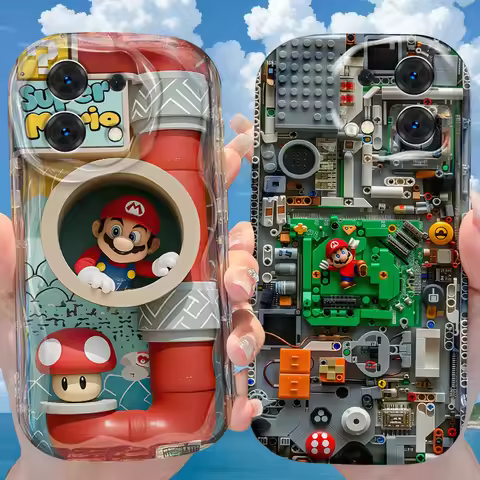 Lego Bricks Super M-Marios Bros Case for Xiaomi Redmi Note 14 13 12 11 10 Pro Plus 5G 9 14C 13C 4G 1
