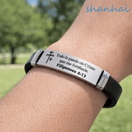 SHANHAI Family Friendship Bracelet, Stainless Steel/PVC Adjustable Inspirational Quotes Braclets, Ve