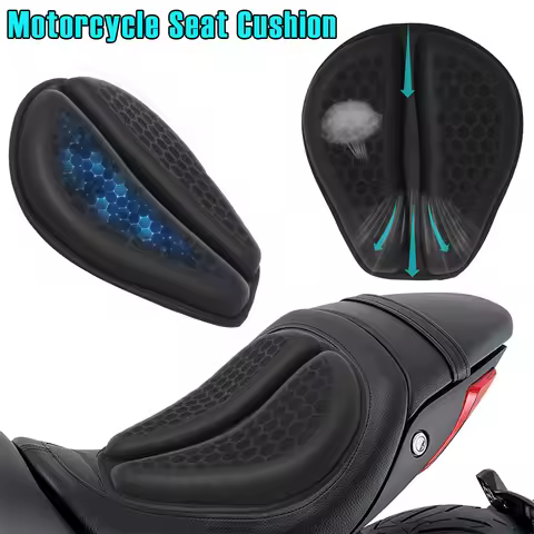 Motorcycle Seat Cushion 3D Honeycomb Anti-slip Motorcycle Gel Seat Pad Shock Absorbing Breathable Ri
