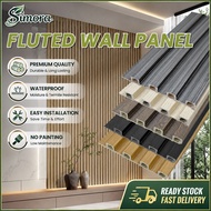 WPC Fluted Wall Panel 9.5ft | Panel Dinding WPC Kayu Moden DIY untuk Ruang Tamu Bilik Tidur Wainscot