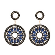 Fashion Vintage Round Glass Female Elegant Glamorous Dangle Drop Earrings For Women Luxury Design Ch