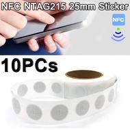บัตร RFID NFC แบบ NTAG215 NFC 215 TAG High Performance Stickers Lables Compatible TagMo 25mm NFC Sticker