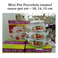 Mini pot Porcelain enamel sauce pot set