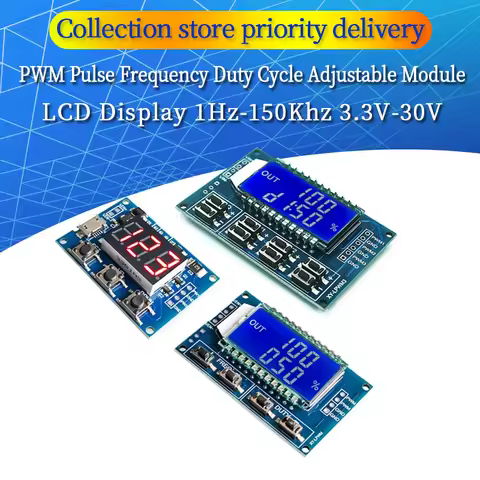 Signal Generator PWM Pulse Frequency Duty Cycle Adjustable Module LCD Display 1Hz-150Khz 3.3V-30V PW